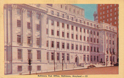 Postcard - Baltimore Post Office - Baltimore Maryland - 1946 - P#87