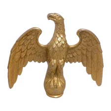 6 Inch American Eagle Statue Vintage Brass Flag Pole Topper