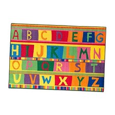ABC Tapestry Machine Washable Educational Rug for Childrens Classroom, Home