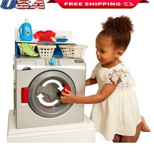 Interactive Kids Toy Washer Dryer Set Pretend Play W/ Accessories Chores New