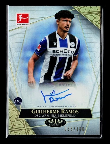 2021 Topps Tier One Bundesliga The Wall Autographs Guilherme Ramos Auto 035/106
