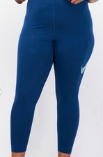New Nike Women  s Tight Fit High Rise 7/8 Length Leggings Swoosh Size Small.