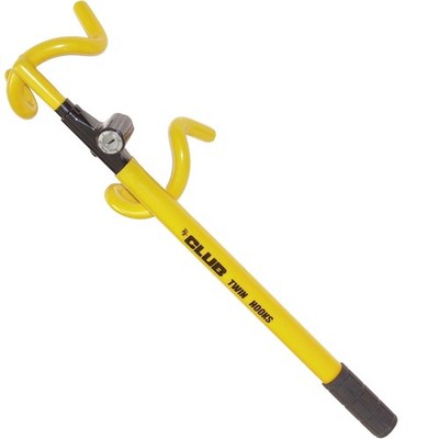 Winner International The Club 3000 Twin Hooks Steering Wheel Lock, Yellow