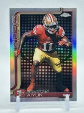 2025 Topps Chrome Football Brandon Aiyuk Lightboard Logo Variation Case Hit #266