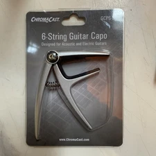 Chroma Cast Silver Capo CC-GCP6-SIL Single Handed Quick Change 6 String Guitar