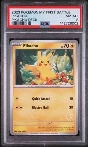 2023 POKEMON MY FIRST BATTLE-PIKACHU DECK PIKACHU PSA 8