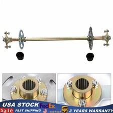 29" Go Kart Rear Live Axle Kit Chain Sprocket Brake Wheel Hub Assembly Go Cart 