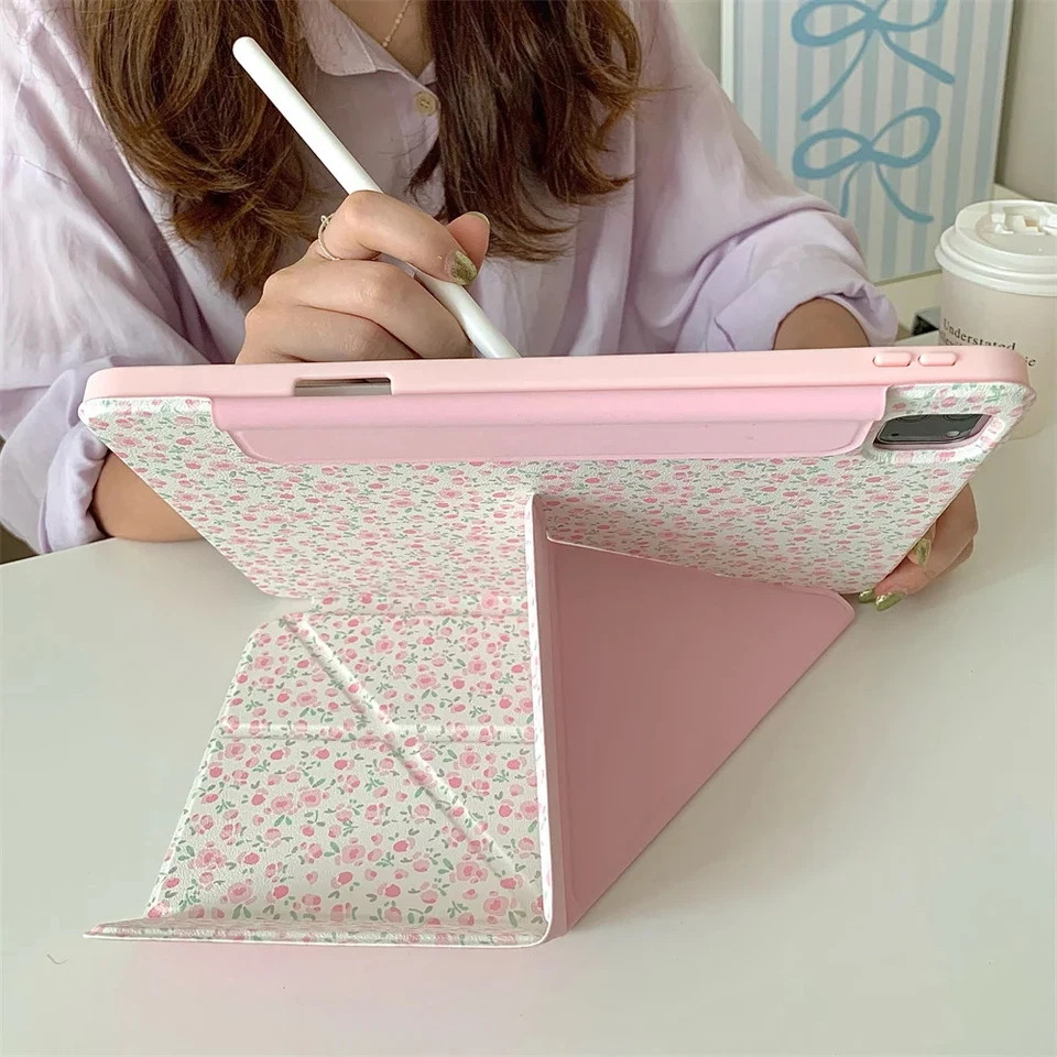 Flower Tablet Case For Apple iPad Pro 4 5 6 Generation 12.9 inch 11" 10 7/8 9.7" - Image 4 of 4