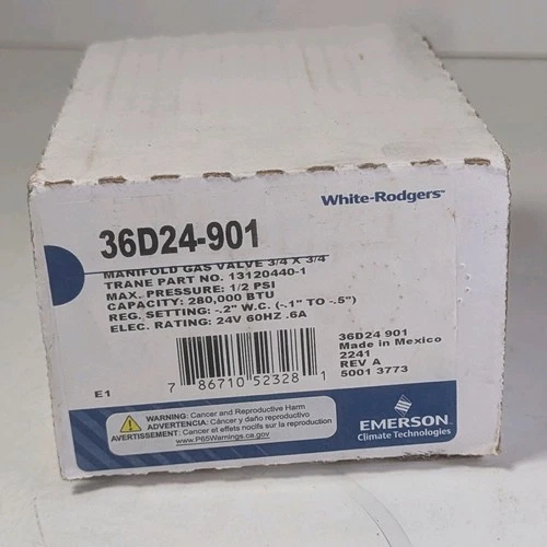 Emerson White Rodgers 36D24-901 VAL08853 Gas Valve (NEW)
