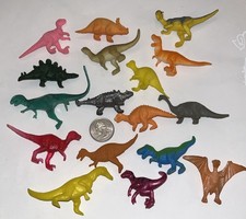 Lot of Assorted Miniature Dinosaur Figure Toy Figurine Rock Tree