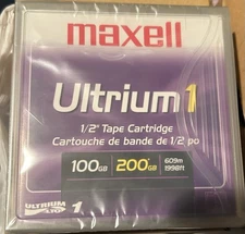 New Sealed Box of (5) Maxell Ultrium 1 Data Tape Cartridge LTO 1