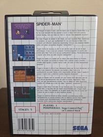 Spider Man US North American Version Sega Master System RARE CIB TESTED Working 