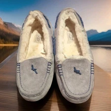 UGG Australia Moccasins Shoes Tate Flats Slippers Shearling Womans 8 Mens 7 39