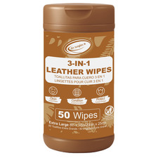 Air Jungles 3in1 Leather Cleaner Wipes 50 Count Pack of 1 