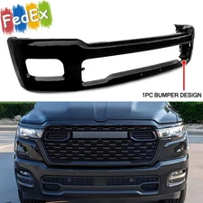 Diamond Black Fits For RAM 1500 2025-ON Steel Front Lower Bumper Face Bar Cover