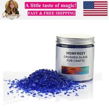 Dark Blue Broken Glass Pieces,3-6mm Crushed Glass Chips for Resin Art Making,...