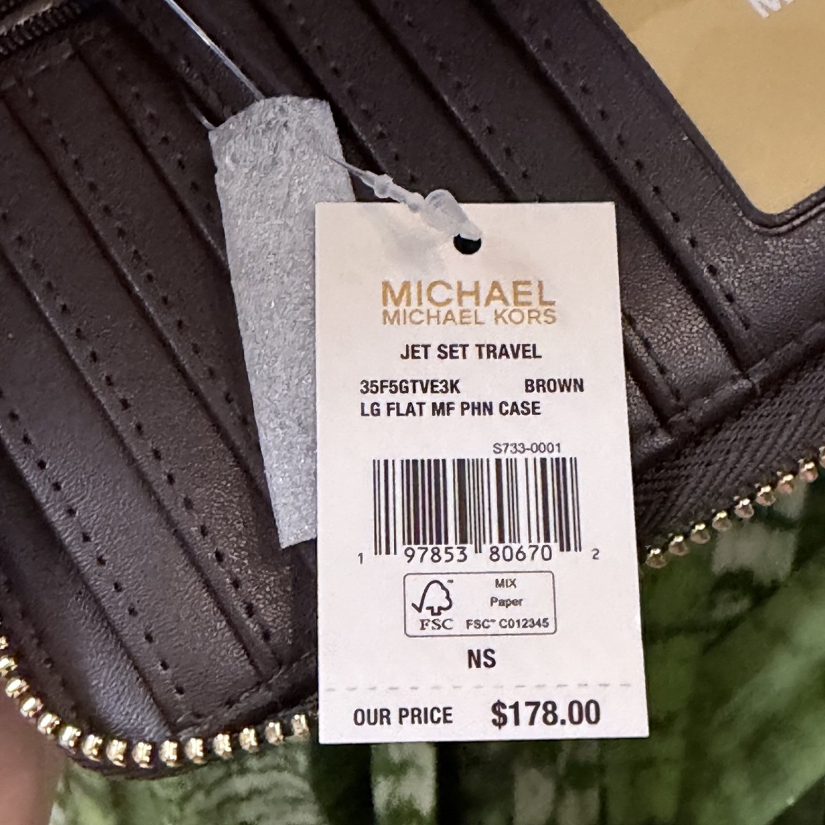 Michael Kors Jet Set Travel LG Flat Continental Wallet Wristlet MK
