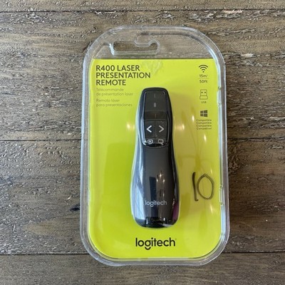 Logitech R400 Wireless Presenter PowerPoint Clicker w/ Laser Pointer - New
