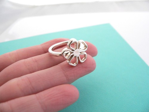Tiffany \u0026 Co Silver Open Flower Ring 