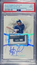 2019 Panini Flawless Fernando Tatis Jr Rookie RPA RC Patch Auto /25 Psa 9