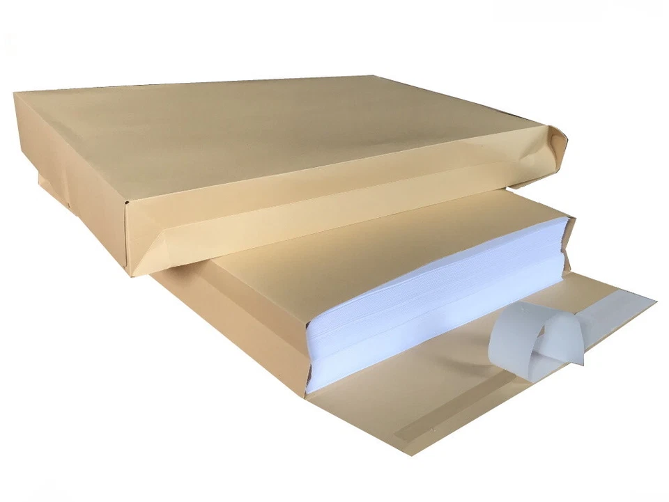 Faltentaschen Versandtaschen mit Falte Klotzboden haftklebend in B4 oder C4