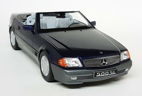 KK 1/18 - Mercedes Benz 500 SL R129 Blue 1993 Hardtop Diecast Model Car - Picture 7 of 8
