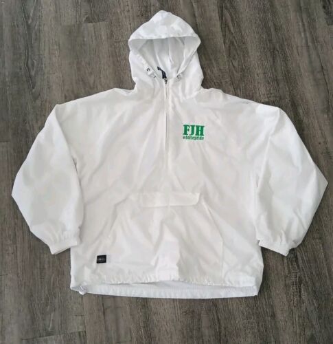 Charles River Rain Jacket Mens Small White FJH#fortepride Azle TX