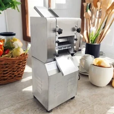 Noodle Cutting Machine Commercial Pasta Maker Dough Roller with1&2mm Cutters