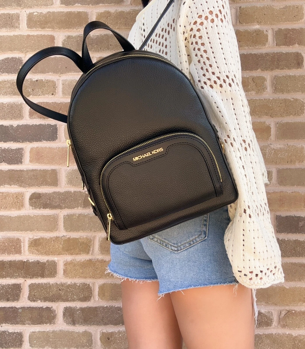 Michael Kors Black Leather Backpack