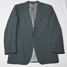 Vtg Hart Schaffner Marx 42L Green Ariel Worsteds USA Blazer Jacket Sport Coat