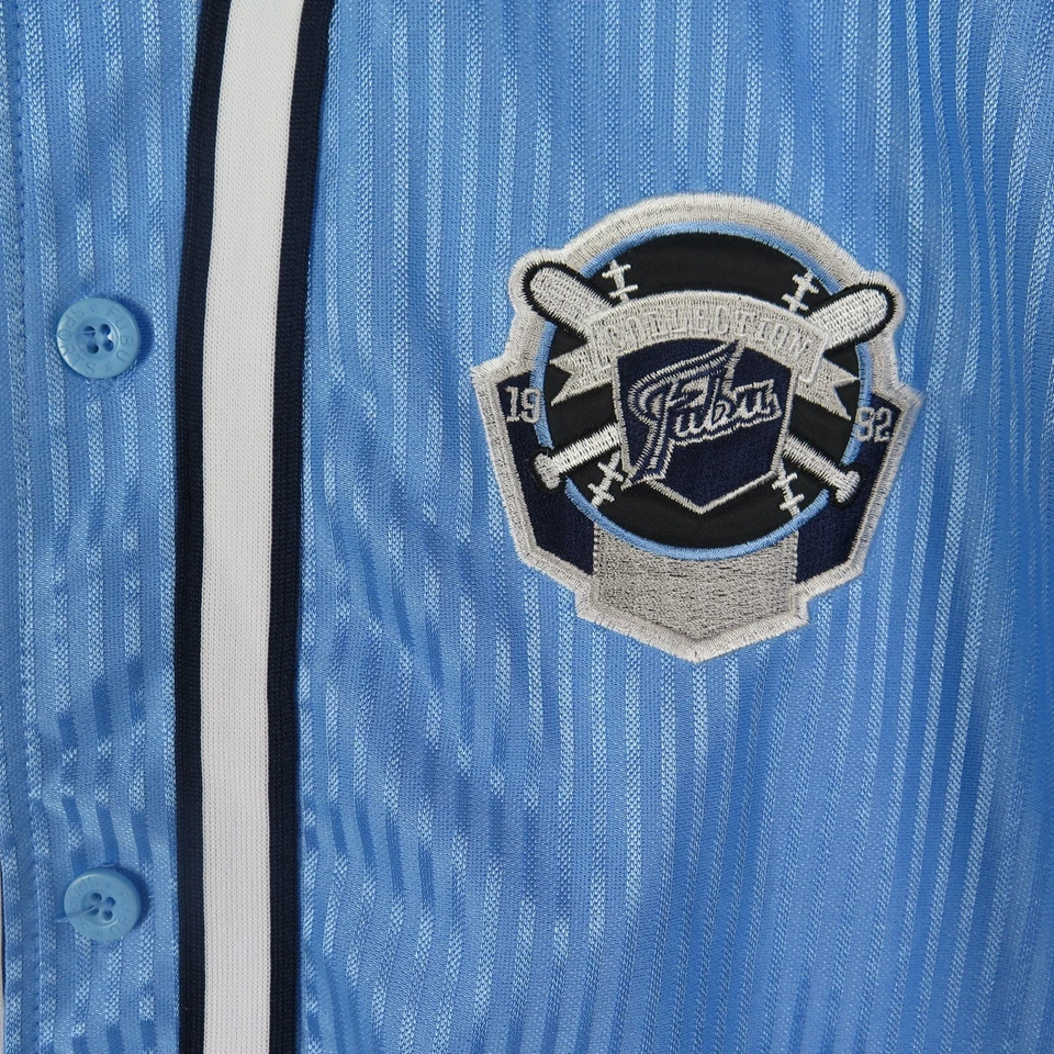 FUBU Sport Baseball Jersey Youth L (16/18) 90's Blue Black Vintage Streetwear  - Image 2 of 4