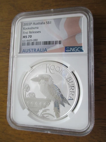 2022 P Australia Silver $1 Kookaburra First Releases NGC MS70