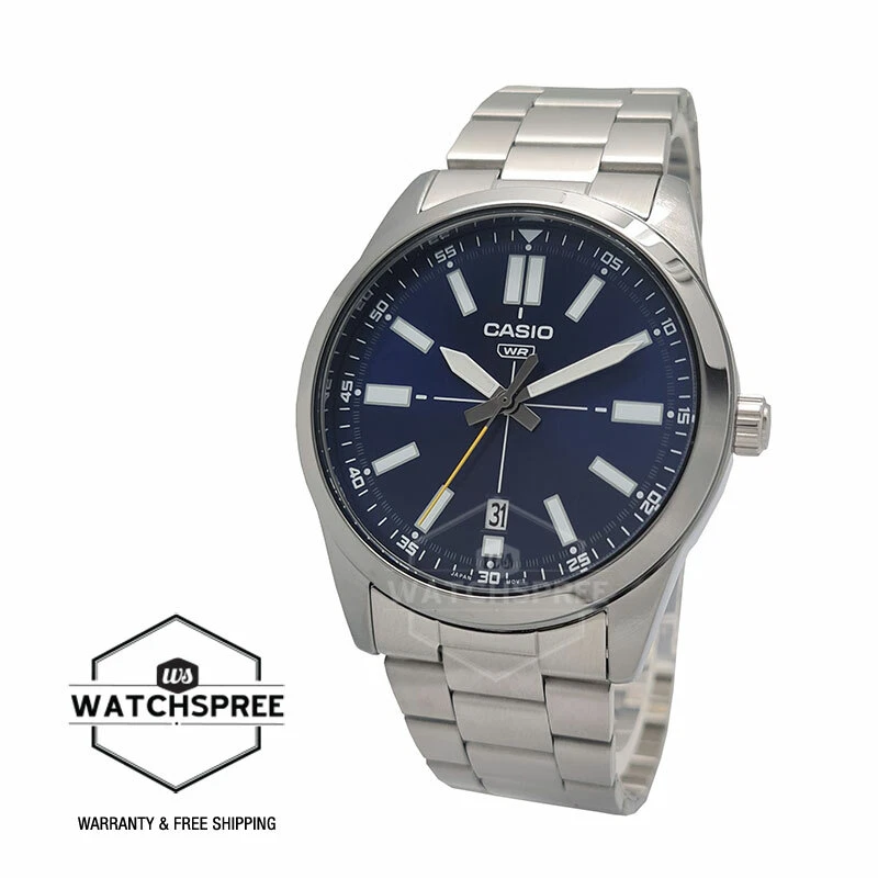 Casio Men s Standard Analog Silver Stainless Steel Band Watch