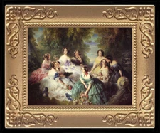 Victorian Royalty Miniature Dollhouse Art Picture 8034