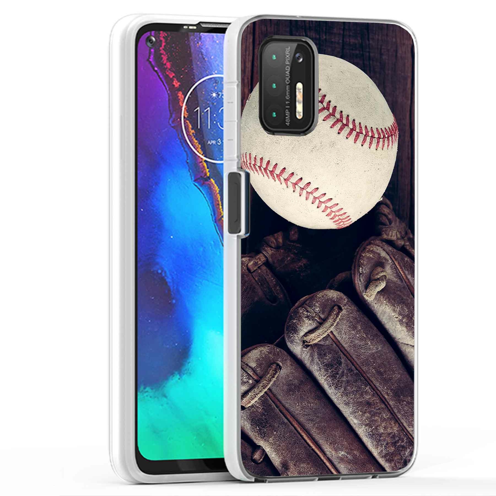 Phone Case Cover for Motorola Moto G Stylus 2021,Baseball Glove 1 Print, USA