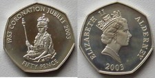 Alderny, 50 Pence 2003 50th Anniversary Coronation Ornament