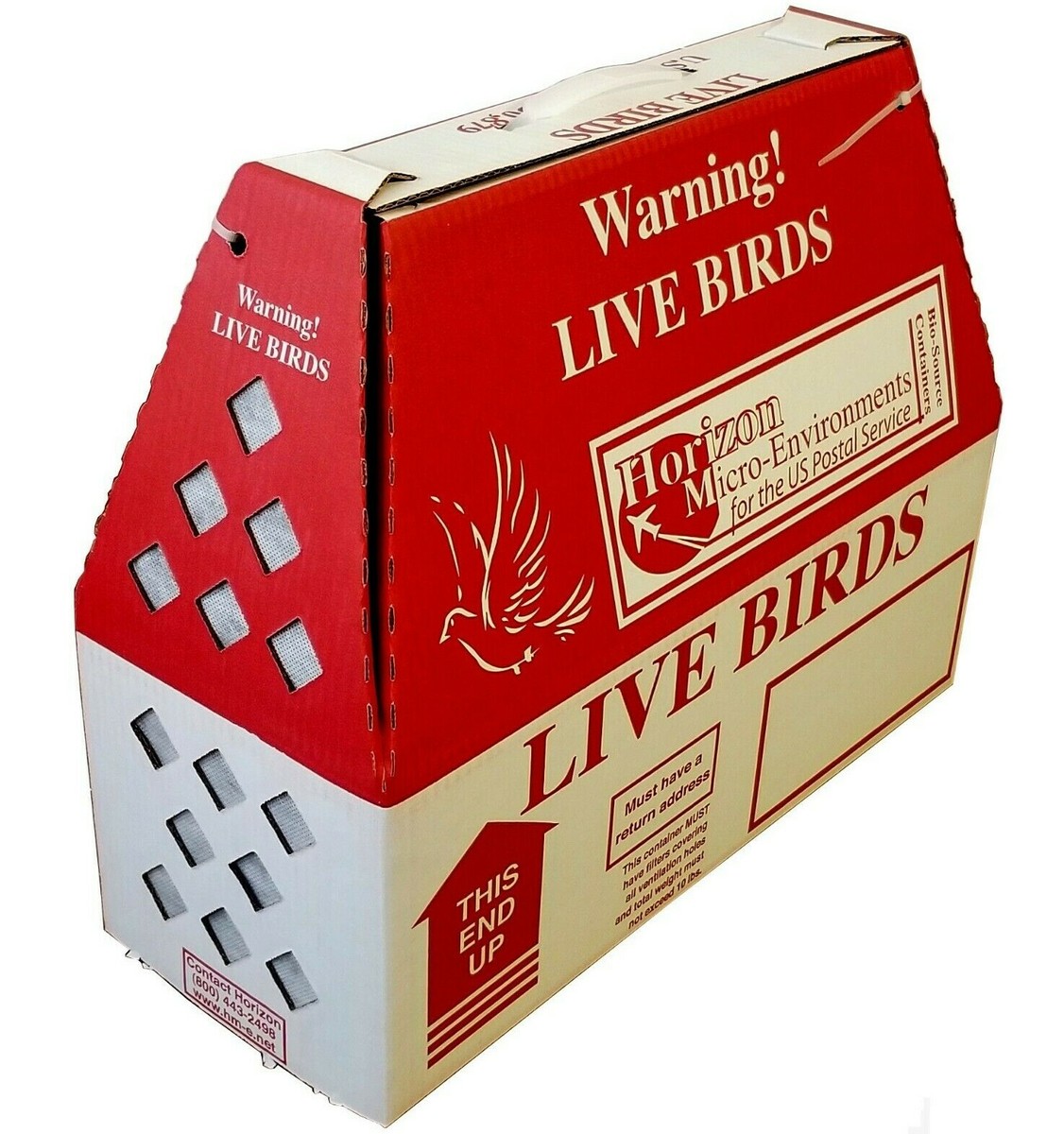 Horizon Live Bird Shipping Boxes Chickens Poultry USA Made - USPS