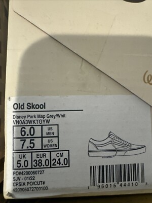 Ｋ Disney Parks Vans 50th Anniversary Shoes M6/7.5W | eBay