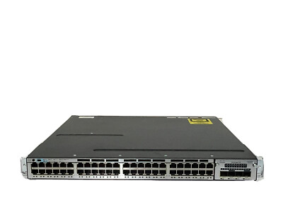 Cisco Catalyst WS-C3750X-48T-S V02 Switch w/C3KX-NM-10G w/dual C3KX-PWR-350WAC