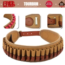 TOURBON Canvas Bandolier Cartridges Belt Shotgun Shell Holder 12GA Ammo Carrying