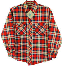 NWT Vtg Northwest Territory Red Blue Plaid Quilted Lined Shirt Jacket Medium