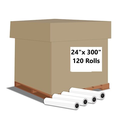 Alliance Wide Format Paper 24� x 300', Rolls 92 Bright 20lb. 120 Rolls w/2'' Core