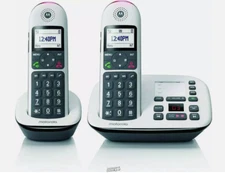 Motorola-Cordless Phone System Answering Machine 2 Handsets keypad backlight