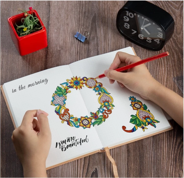 Dot Grid Kraft Notebook Journals, Hardcover Subject Sketchbook Composition - Image 2 of 4