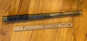 Vintage Antique Salom & Co Edinburgh Reconnoiterer - 3 Draw Telescope 16 INCHES