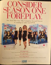 SEX AND THE CITY ORIGINAL (UNFRAMED) 2001 magazine PROMO AD
