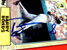 1987  TOPPS  #120   BARRY  BONDS   ROOKIE   AUTHENTIC  HAND SIGNED  AUTOGRAPH   