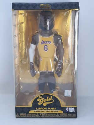 FUNKO GOLD LEBRON JAMES YELLOW LAKERS JERSEY Premium Vinyl Figure BRAND NEW!