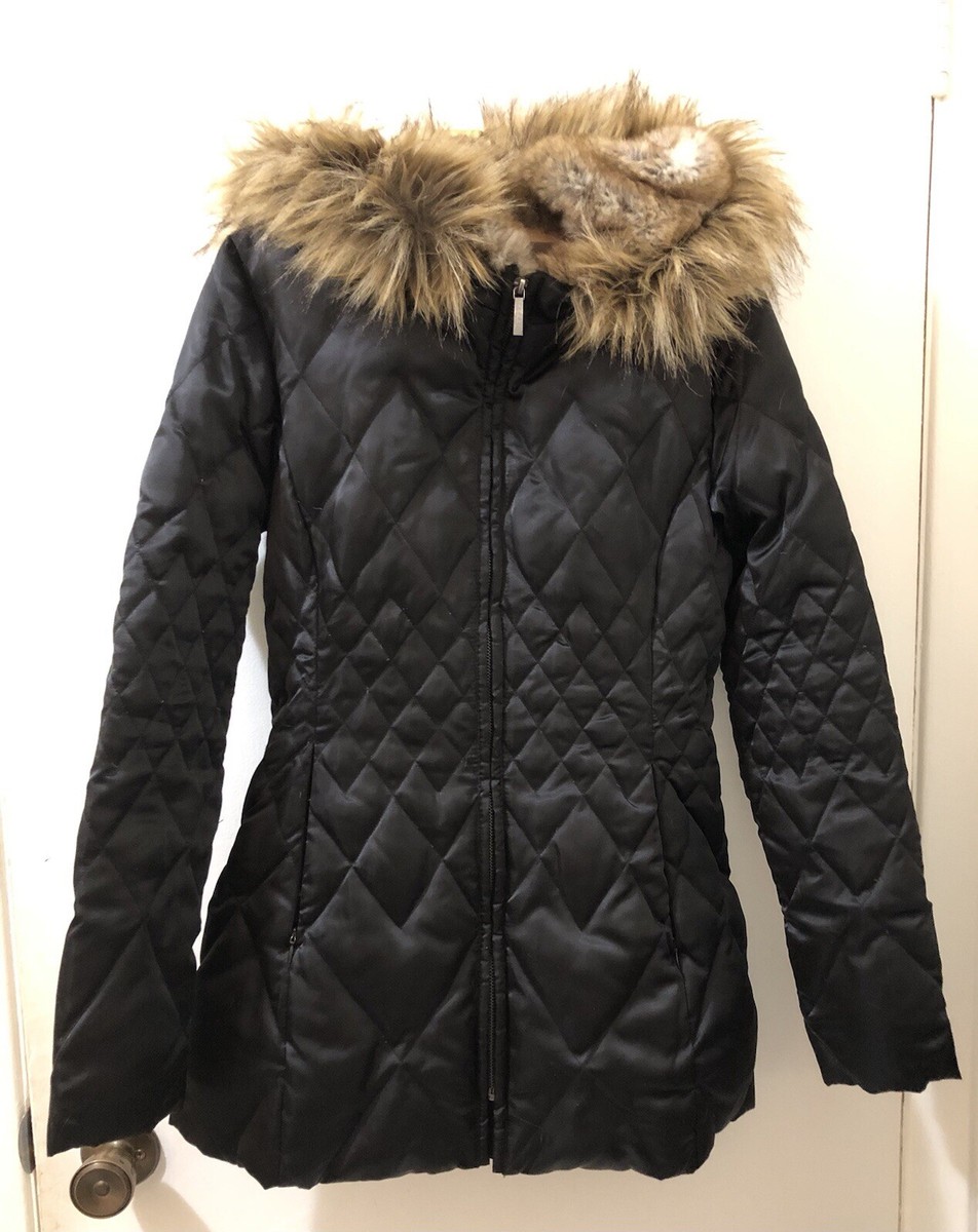 Laundry By Design Faux Fur Black Puffer Jacket XS - Main Image