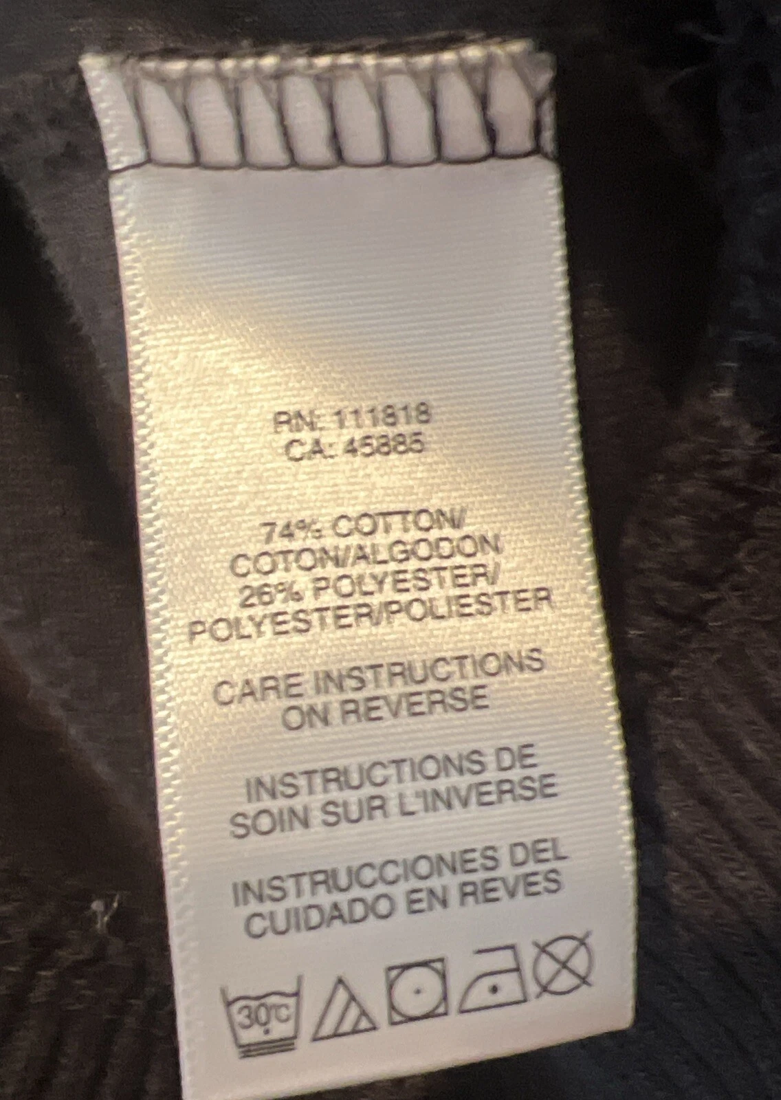 Top Michael Kors Nero Velluto Collo a V Taglia Large Donna RARO